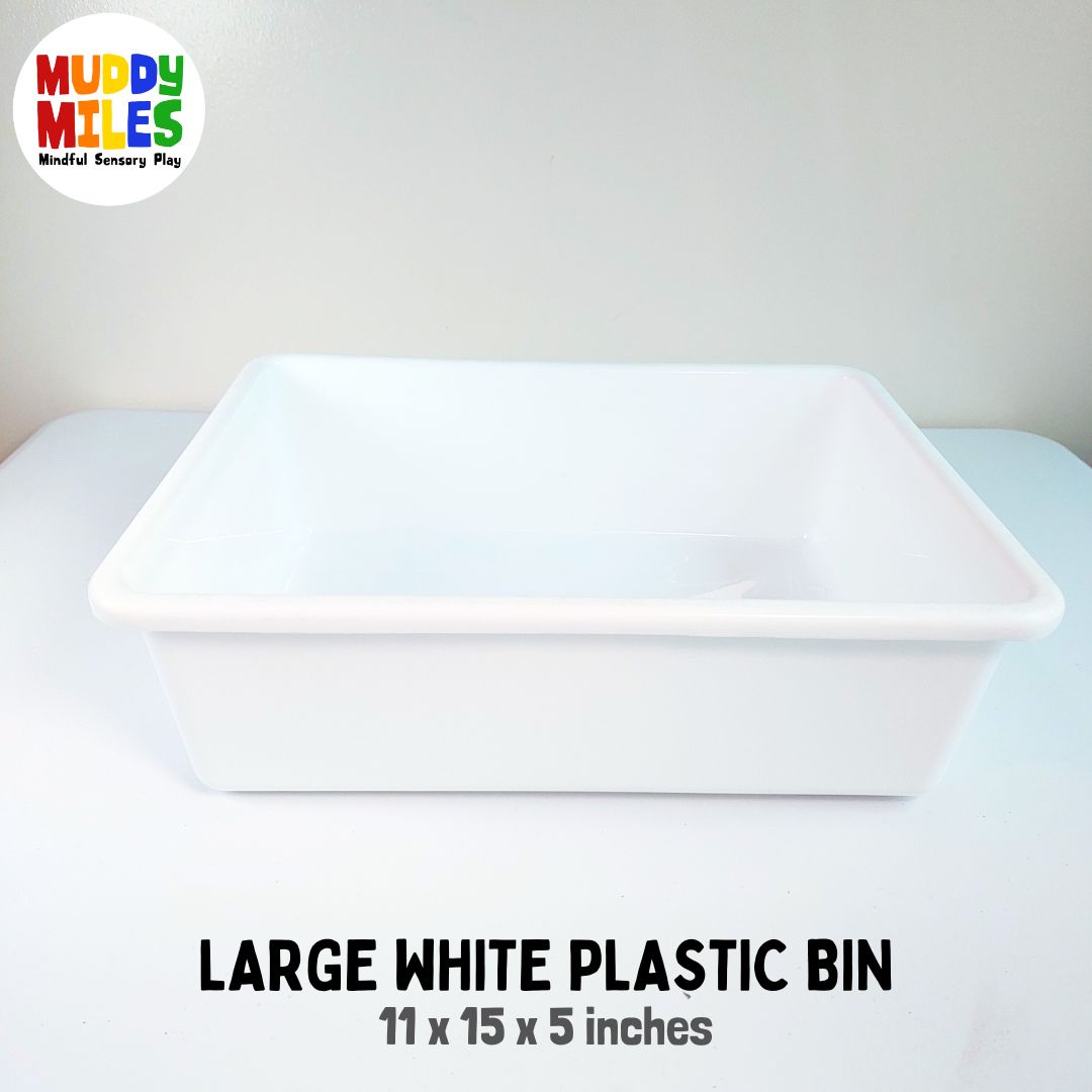 White Plastic Large Tray for Sensory BIns