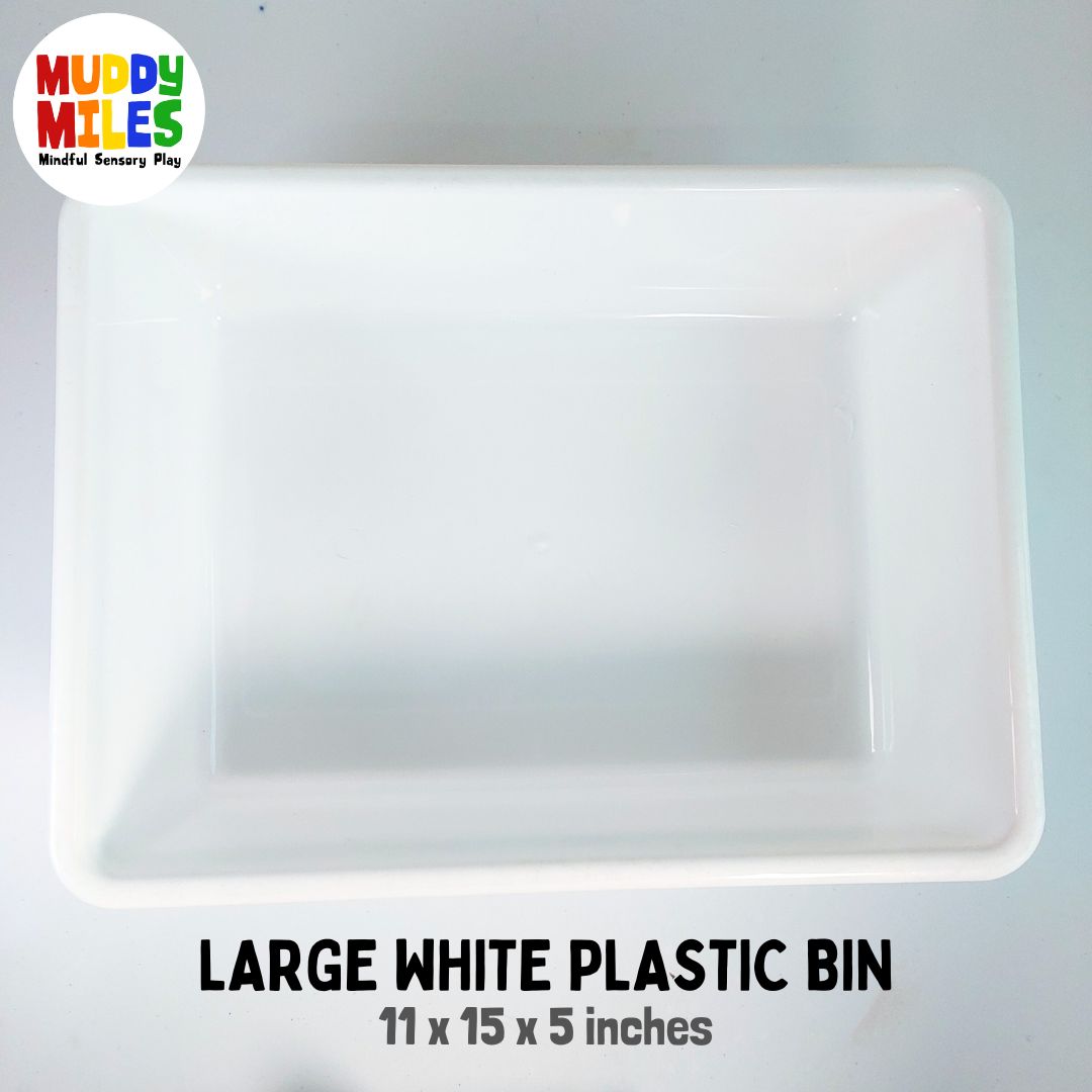 White Plastic Large Tray for Sensory BIns