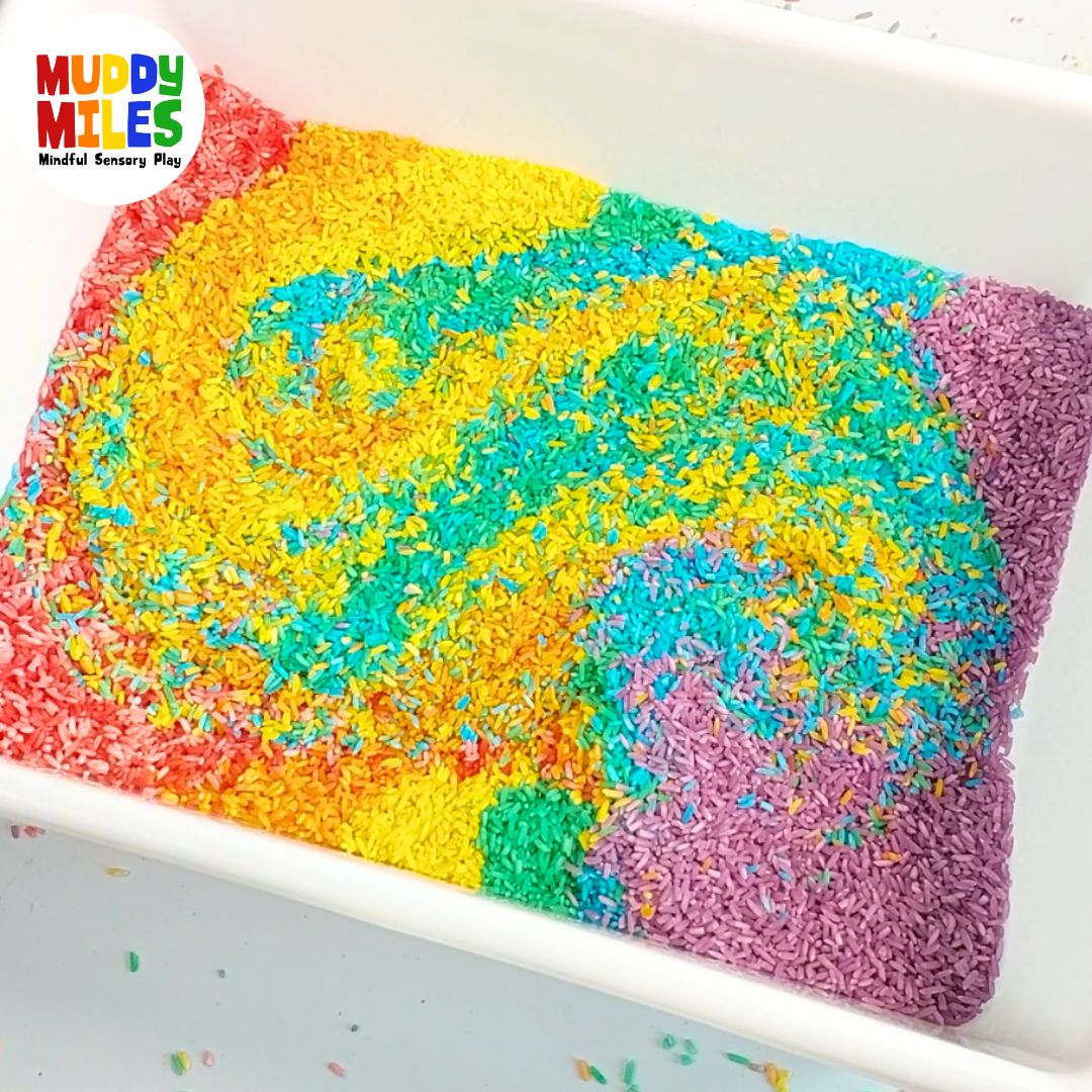 Rainbow Colored Rice - Sensory Bin Filler
