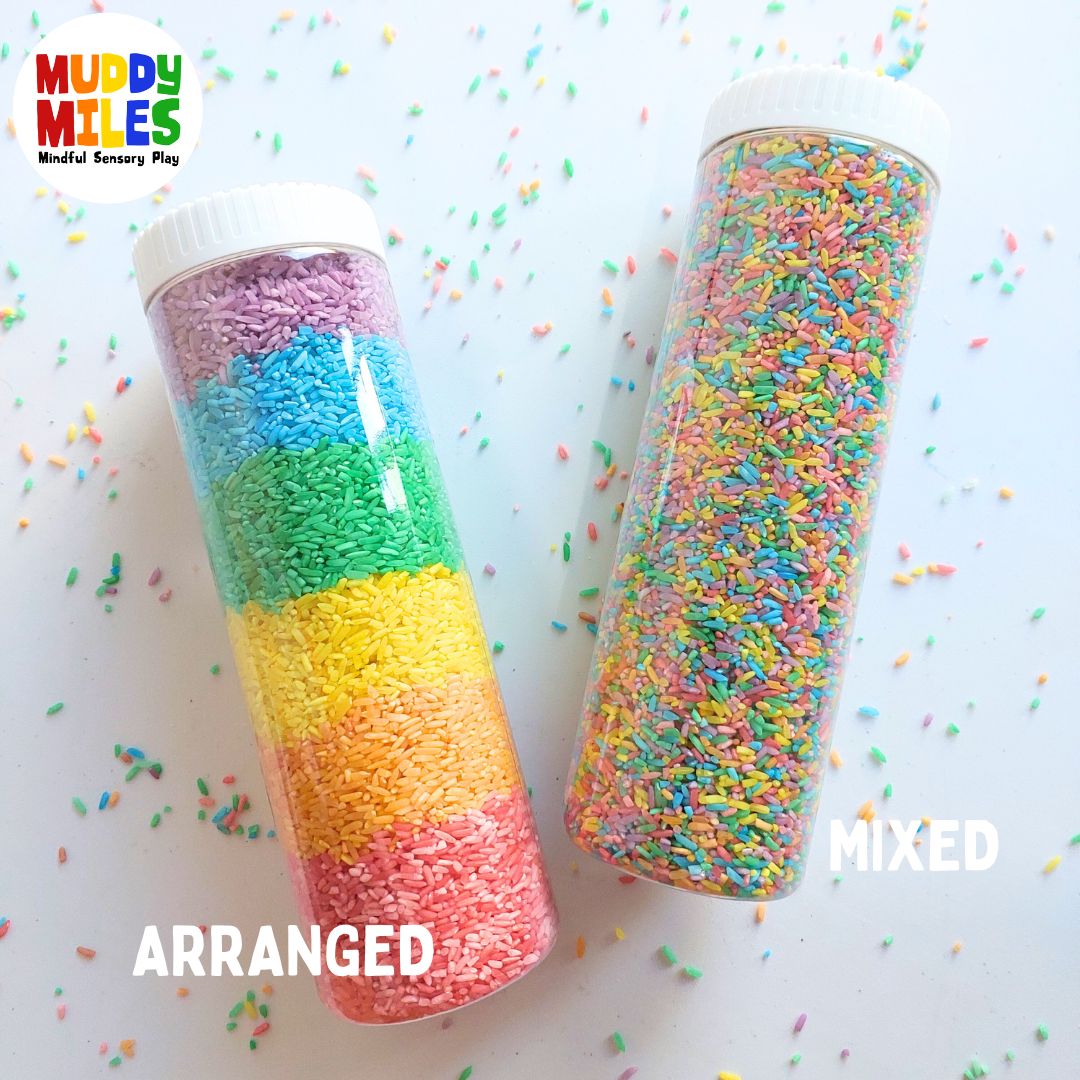 Rainbow Colored Rice - Sensory Bin Filler